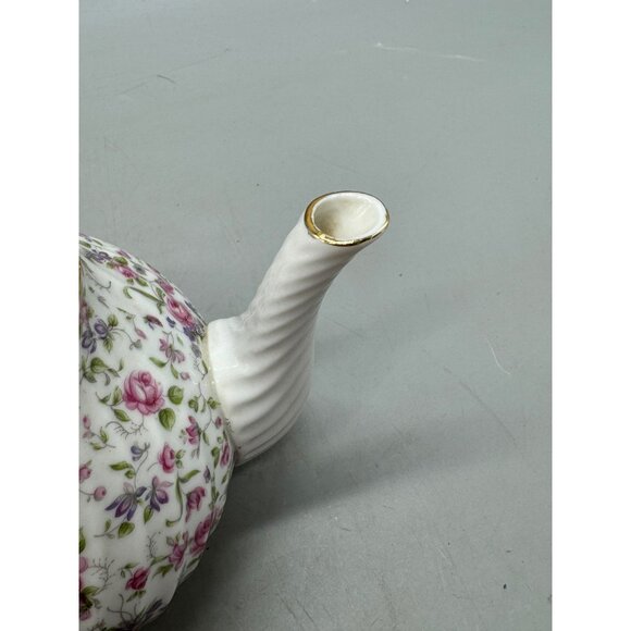 lefton goffon Rose Bone China Gold Trim Floral Pattern Japan Teapot Lid 7236READ - Picture 6 of 13